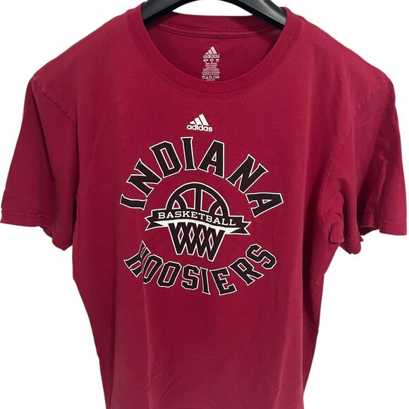 Adidas Indiana Hoosiers Basketball T Shirt Size XL Red Vintage - Picture 1 of 5